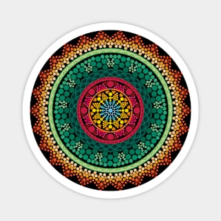 Mandala with circles Magnet